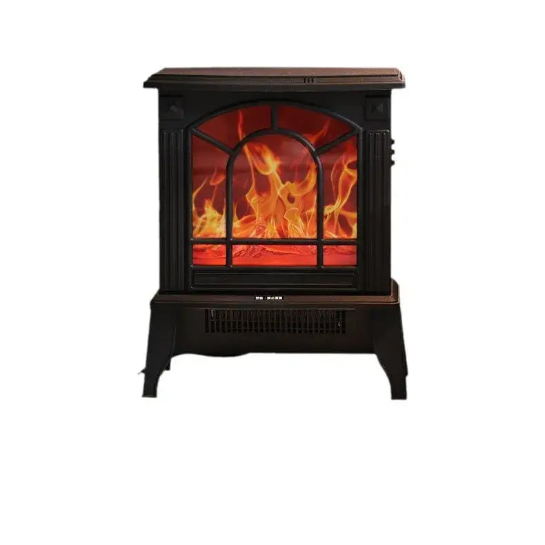 Modern black arched electric fireplace heater – living room stove