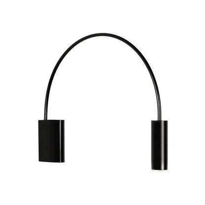 Modern black arched led wall mount light for living room