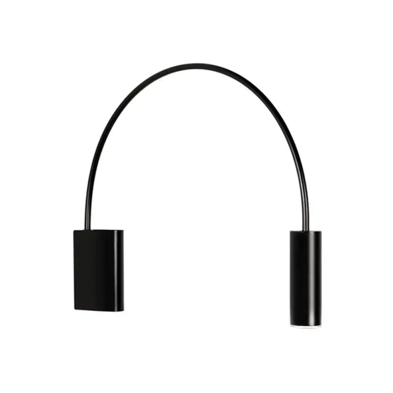 Modern black arched led wall mount light for living room