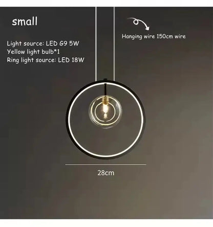 Modern black ball bubble led chandelier for dining room