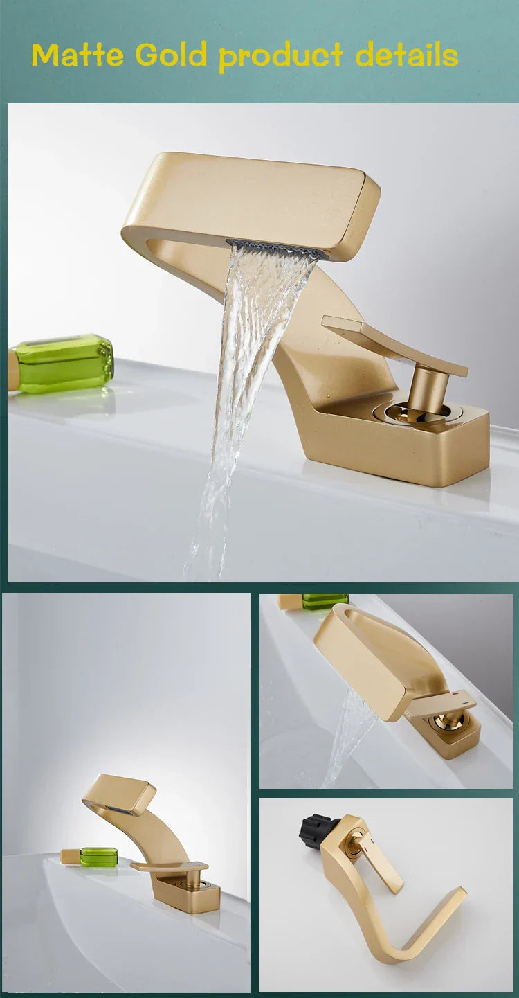 DecorBites™ Modern Black Bathroom Sink Faucet