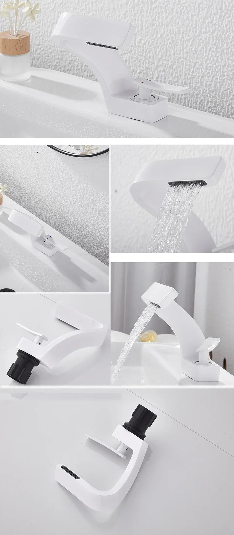 DecorBites™ Modern Black Bathroom Sink Faucet