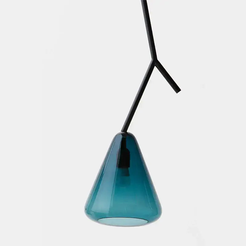 Modern black branching glass pendant lights dining room led