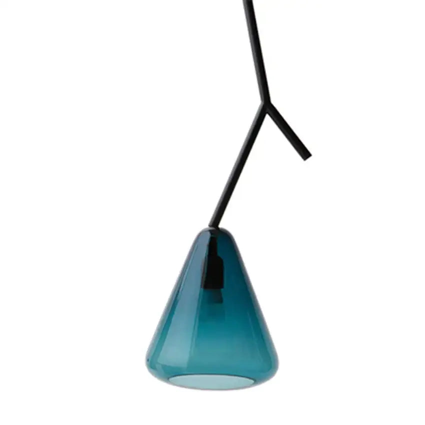 Modern black branching glass pendant lights dining room led