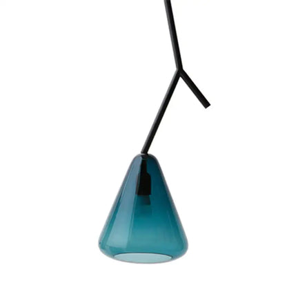 Modern black branching glass pendant lights dining room led