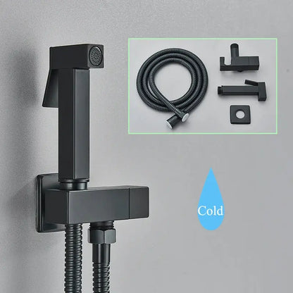 Modern black brass bidet faucet bathroom handheld sprayer gun