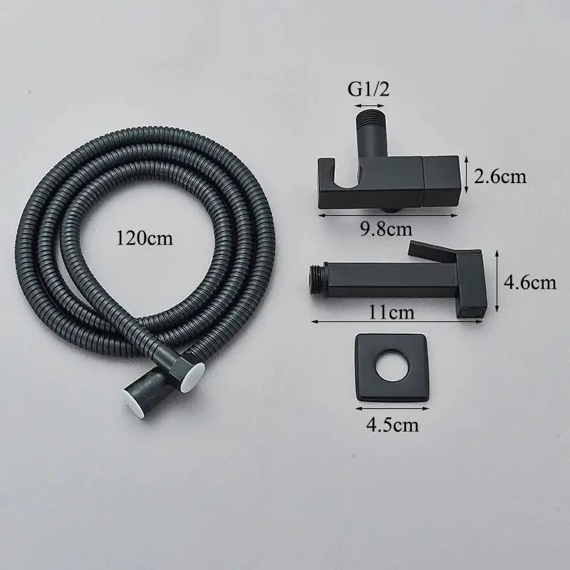 Modern black brass bidet faucet bathroom handheld sprayer gun