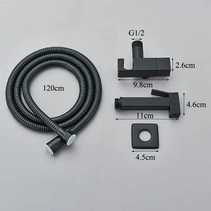 Modern black brass bidet faucet bathroom handheld sprayer gun