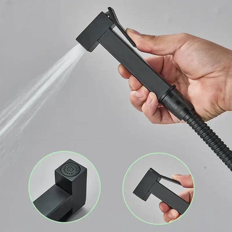 Modern black brass bidet faucet bathroom handheld sprayer gun