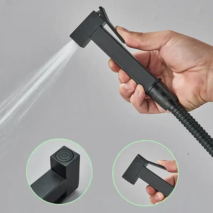 Modern black brass bidet faucet bathroom handheld sprayer gun