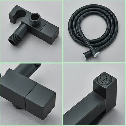 Modern black brass bidet faucet bathroom handheld sprayer gun
