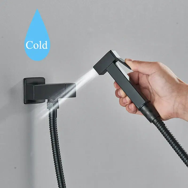 Modern black brass bidet faucet bathroom handheld sprayer gun