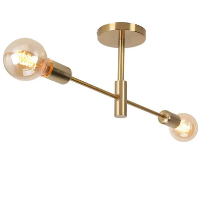 Modern black & brass industrial chandelier living room led lamp
