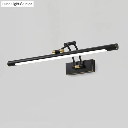 Modern black & brass led vanity light for bathroom mirror cabinet