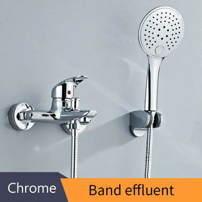 Modern black brass shower faucet set with 3 setting handheld spray bathroom faucet set