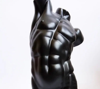 Modern black brokeback male nude resin sculpture living room decor