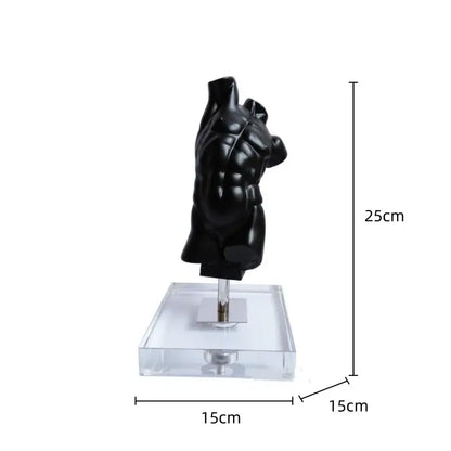 Modern black brokeback male nude resin sculpture living room decor
