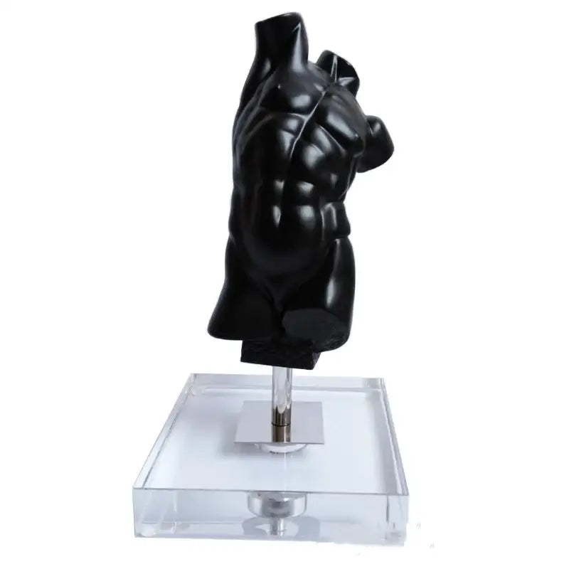 Modern black brokeback male nude resin sculpture living room decor