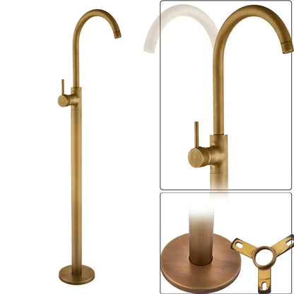 Modern black bronze bath shower tub faucet bathroom rotate spout