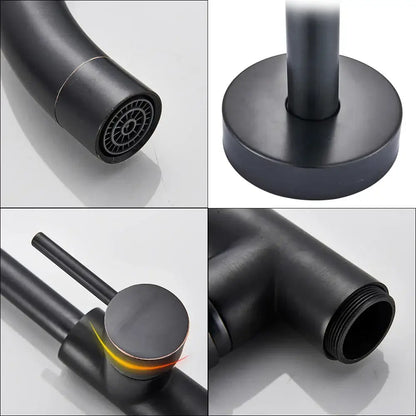 Modern black bronze bath shower tub faucet bathroom rotate spout