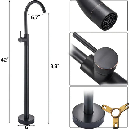 Modern black bronze bath shower tub faucet bathroom rotate spout