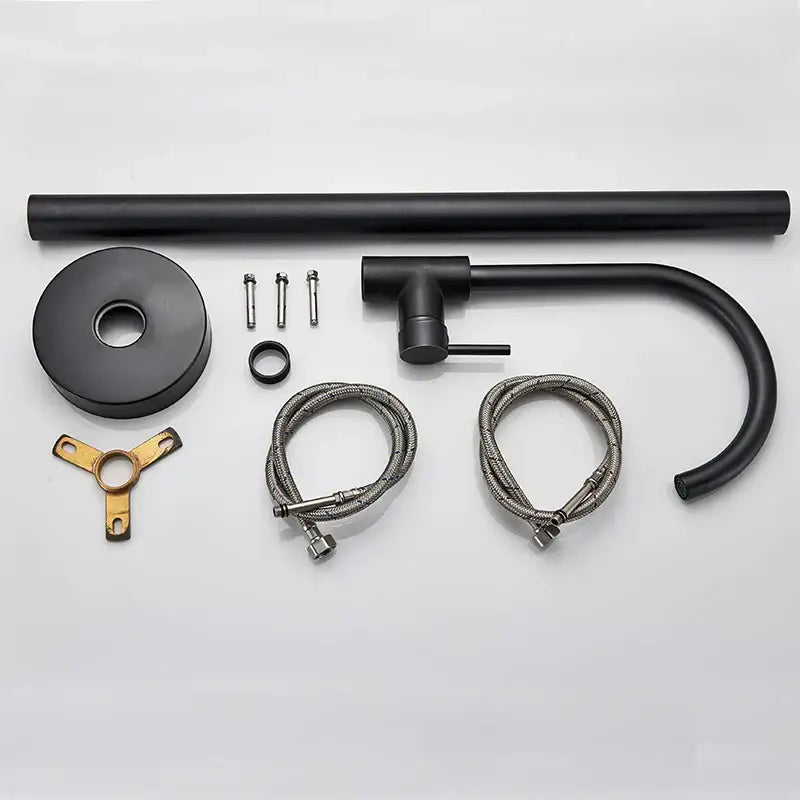 Modern black bronze bath shower tub faucet bathroom rotate spout