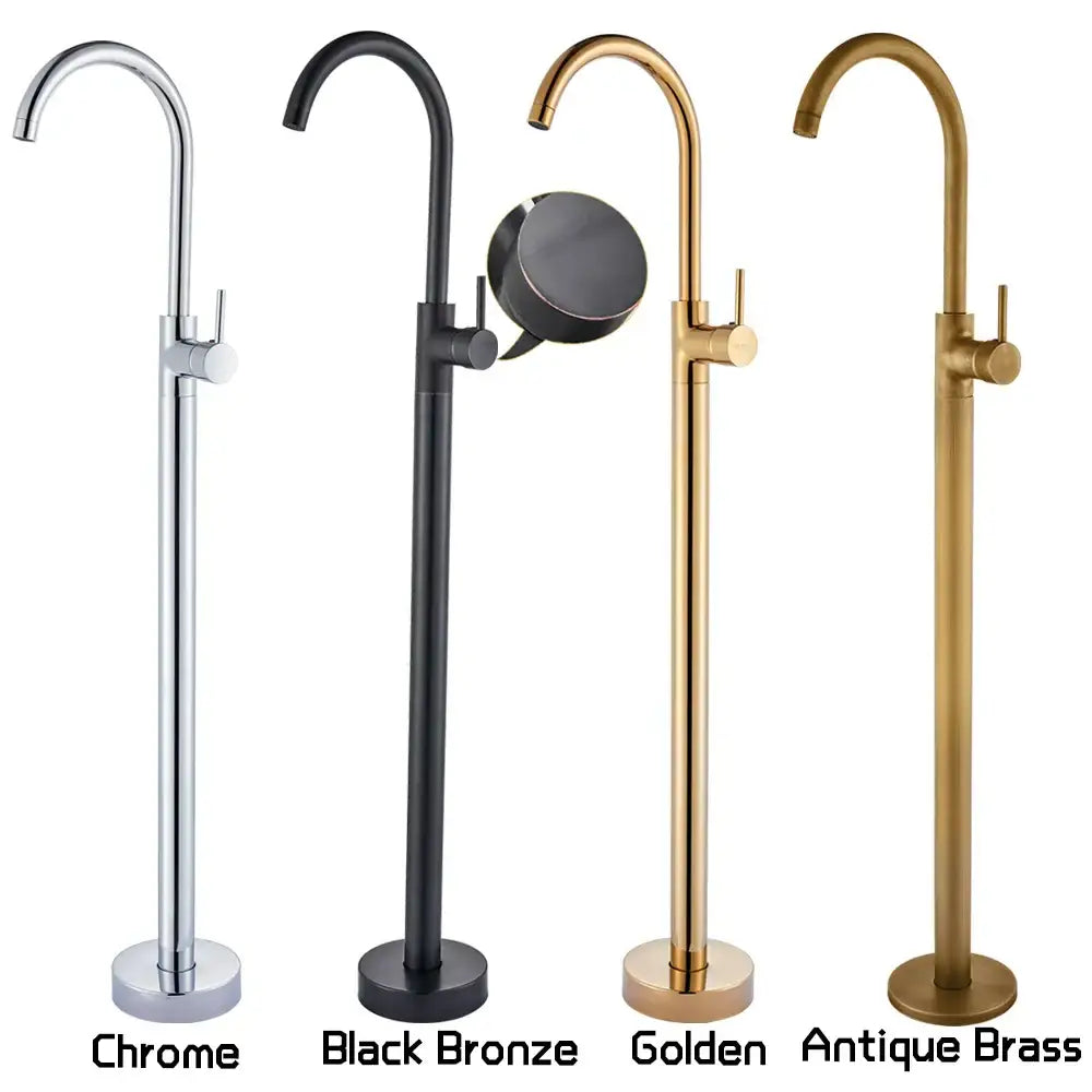 Modern black bronze bath shower tub faucet bathroom rotate spout