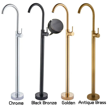 Modern black bronze bath shower tub faucet bathroom rotate spout