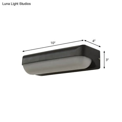 Modern black capsule flush wall sconce – bedroom led light