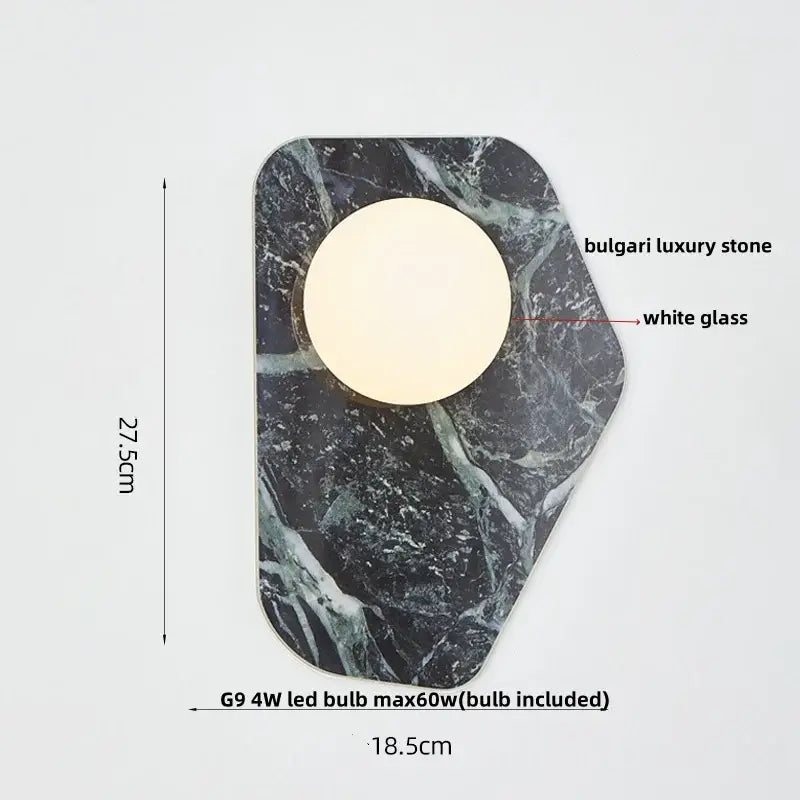 Modern black carbon steel led wall lamp with alabaster bedroom shade