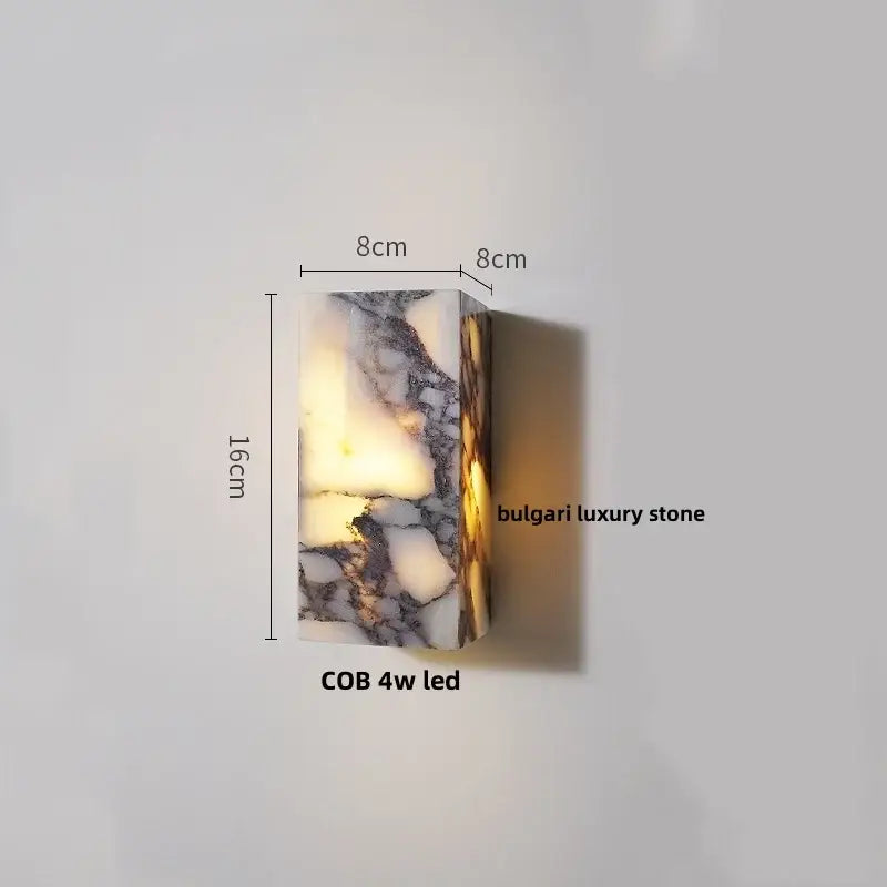Modern black carbon steel led wall lamp with alabaster bedroom shade