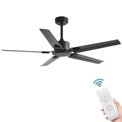 Modern black ceiling fan with 35w dc motor for living room