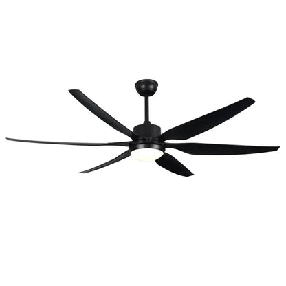 Modern black ceiling fan with led light and remote control living room