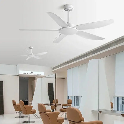Modern black ceiling fan with remote control for commercial living room
