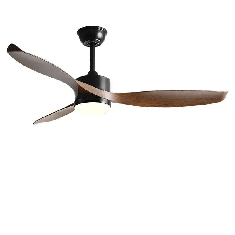 Modern black ceiling fan with remote control for living room