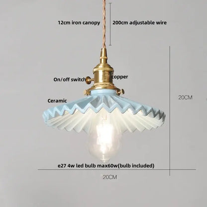 Modern black ceramic led pendant light kitchen brass detail