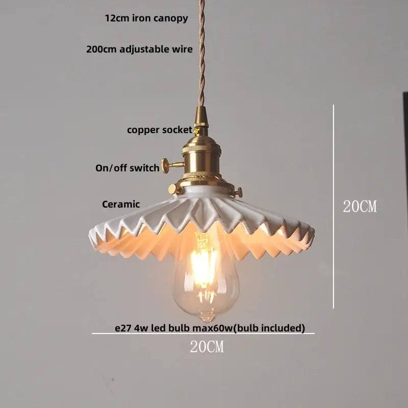 Modern black ceramic led pendant light kitchen brass detail