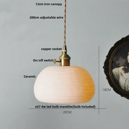 Modern black ceramic led pendant light kitchen brass detail