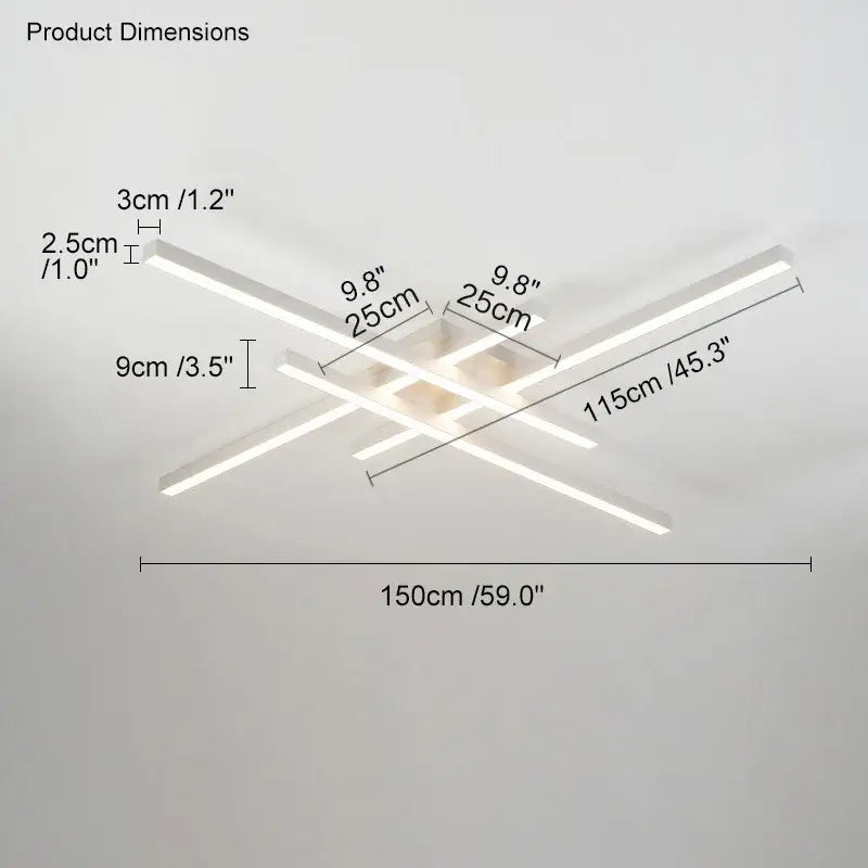 Modern black chandelier led ceiling lamp for living room