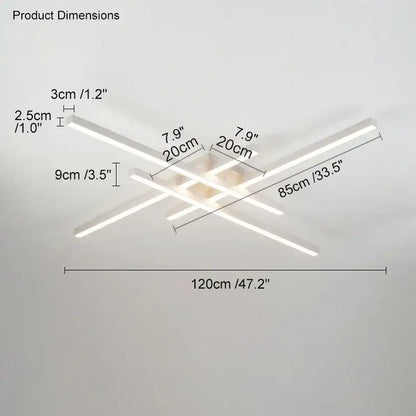 Modern black chandelier led ceiling lamp for living room
