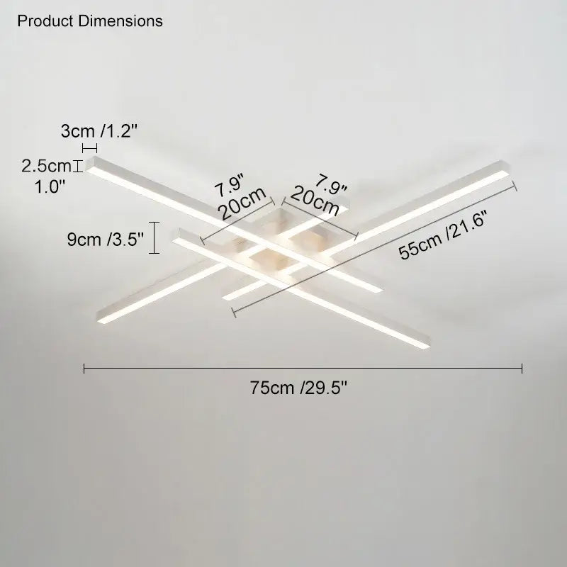 Modern black chandelier led ceiling lamp for living room
