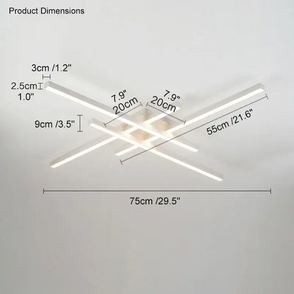 Modern black chandelier led ceiling lamp for living room