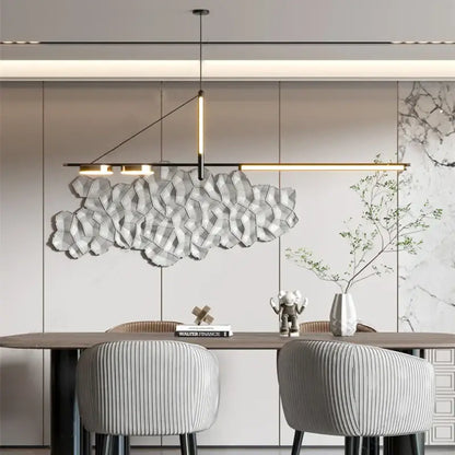 Modern black chandelier minimalist pendant light for dining room