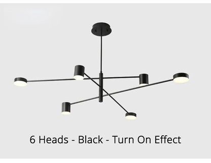 DecorBites™ Modern Black Chandelier: Nordic Style Home Lighting