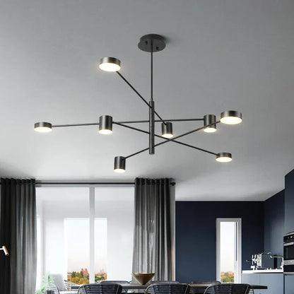 DecorBites™ Modern Black Chandelier: Nordic Style Home Lighting