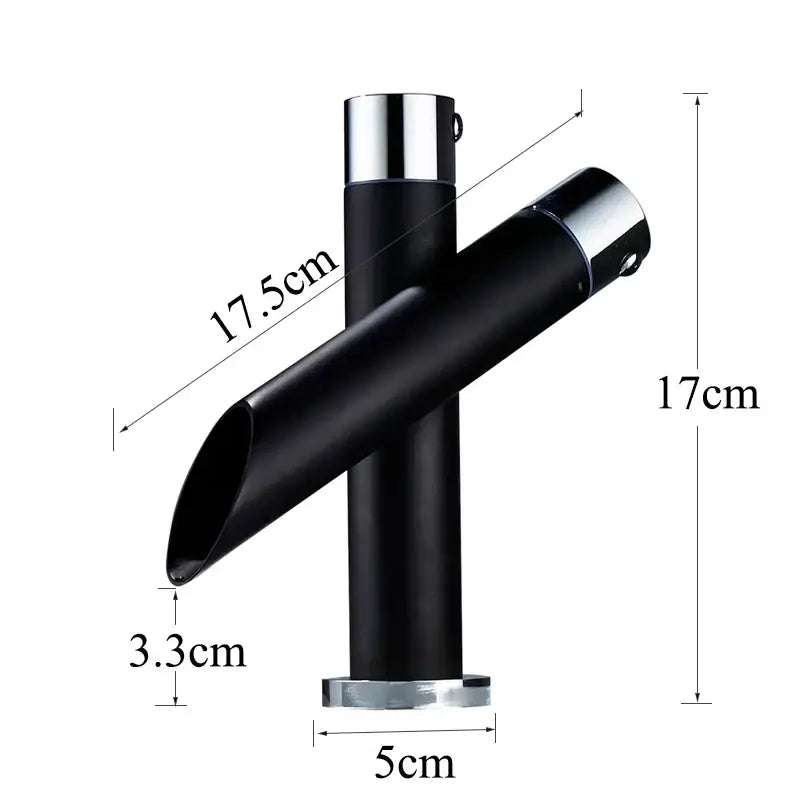 Modern black & chrome basin faucet bathroom water saving mixer