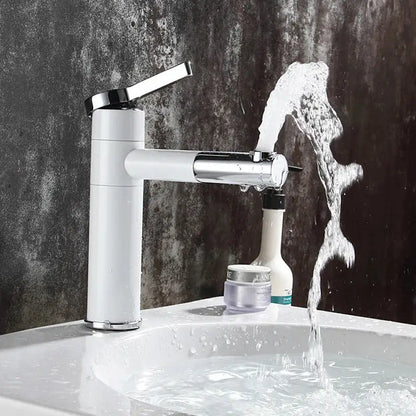 Modern black & chrome brass bathroom faucet vessel sink mixer