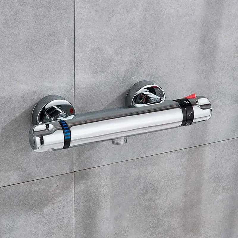 Modern black & chrome brass shower set bathroom wall mount mixer