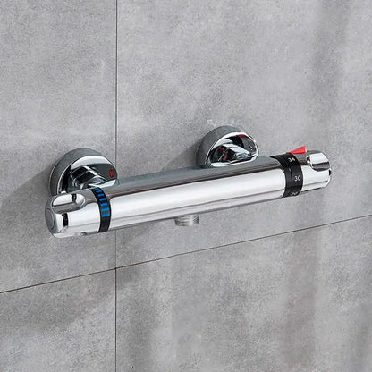 Modern black & chrome brass shower set bathroom wall mount mixer