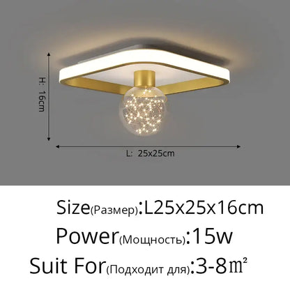 Modern black & chrome gypsophila chandelier living room led light